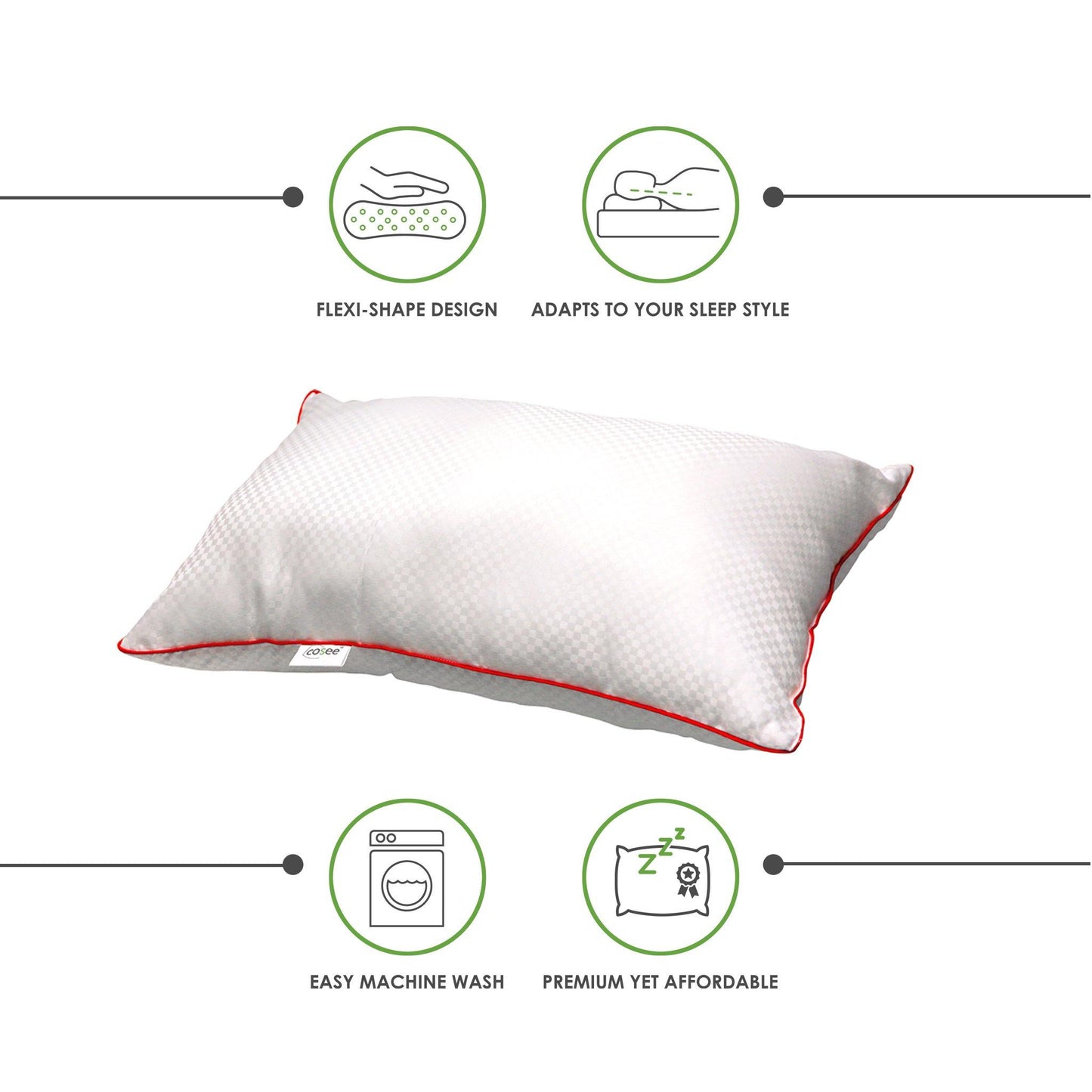 SnowFlake Micro Fibre Pillow - SleepCosee
